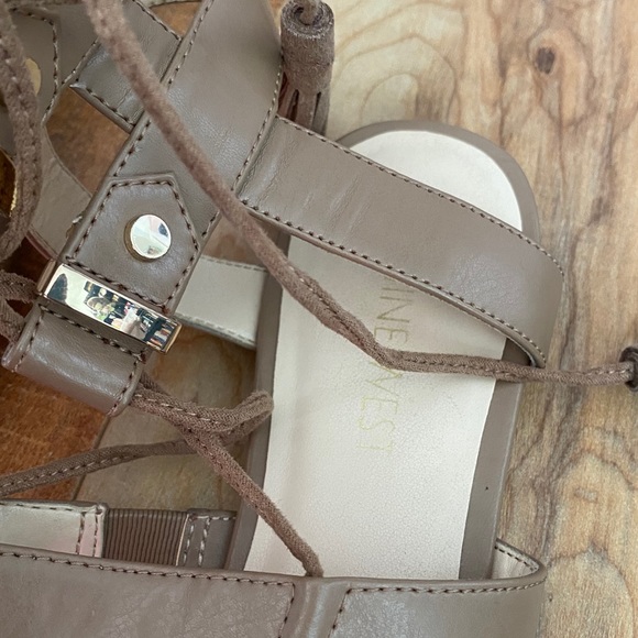 Nine West Decima Gladiator sandals Nude lace up - Picture 2 of 10